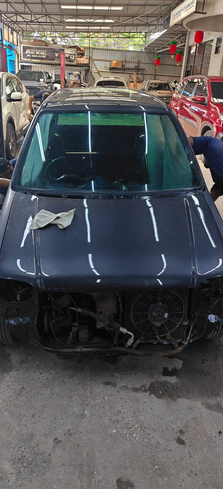 Perbaikan Fender dan Bumper Depan sesudah